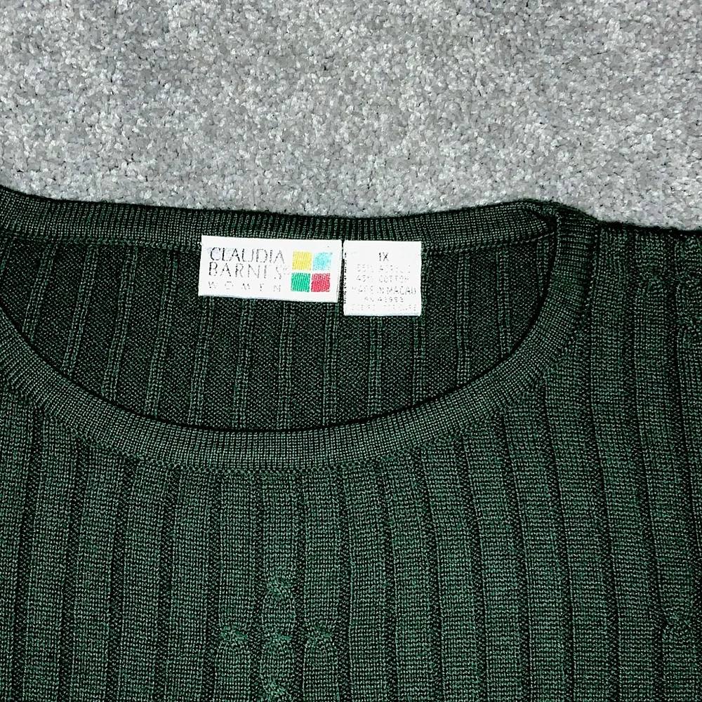 Claudia Barnes Plus Women’s Sweater Top - Picture 2 of 2